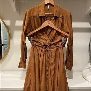 Young Fabulous & Broke Tan Long Sleeve Dress
